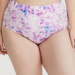 Torrid Multicolor High Waist Lattice Swim Bot